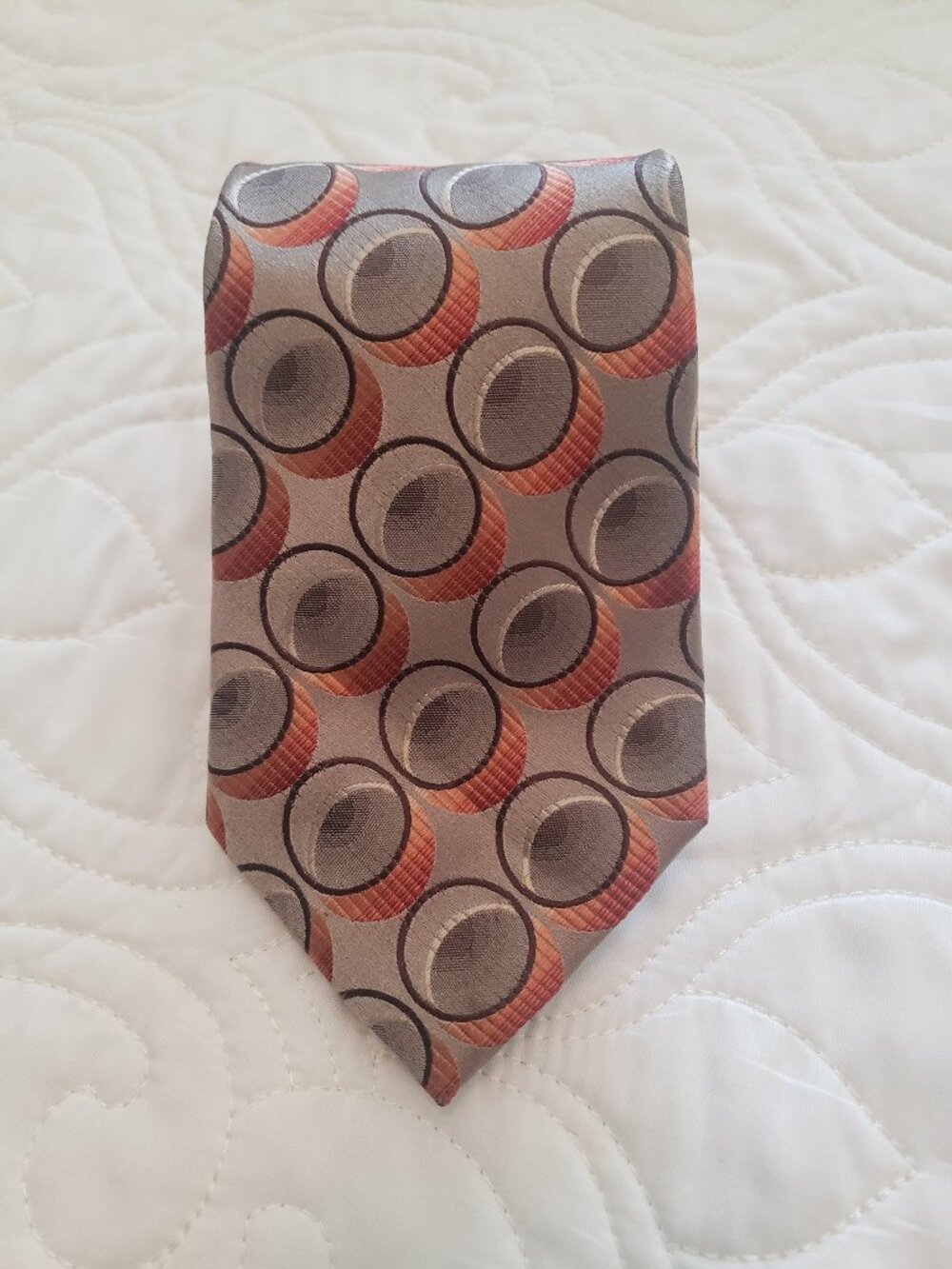 Orange with tan Necktie